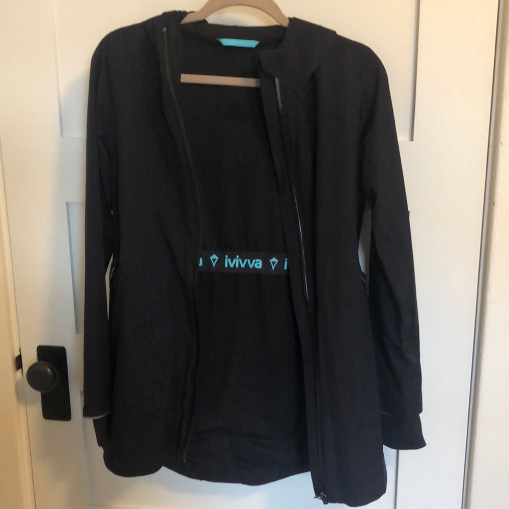 Iviva Girls’ Black Rain Coat Jacket Size 14